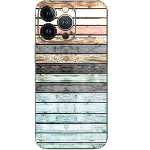 Wooden Stripes iPhone 14 Pro Skin